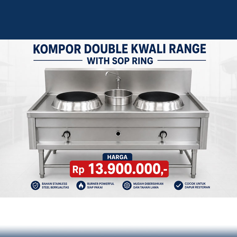 Single Kwali Range Stainless Bergaransi