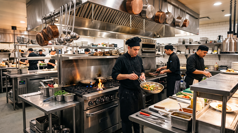 Peralatan Dapur Restoran Stainless Steel Komersial