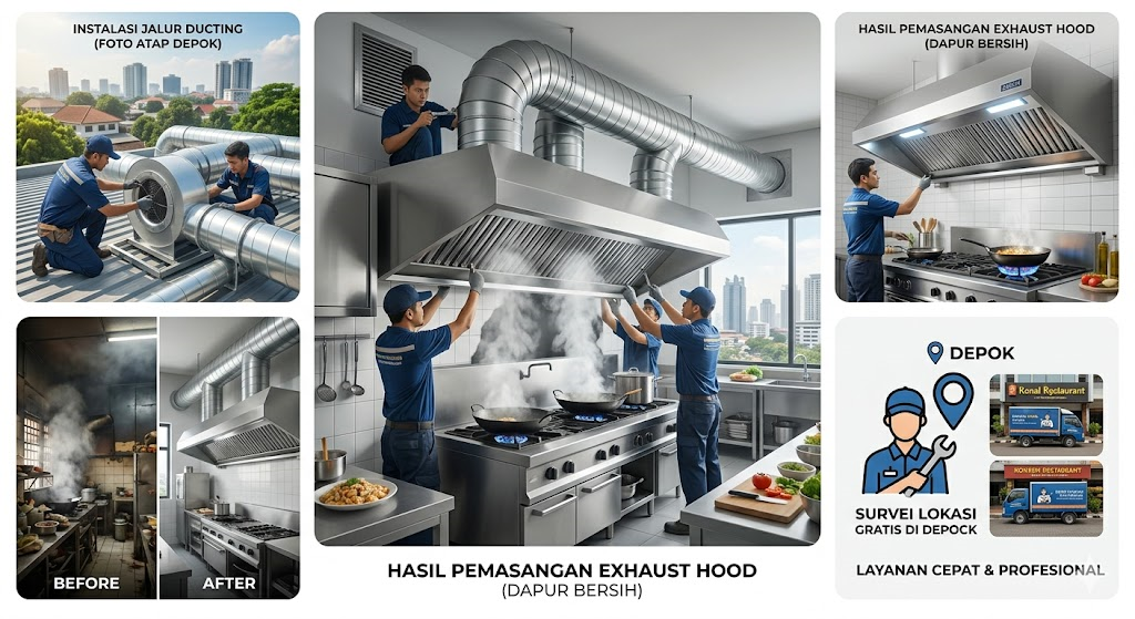 Jasa Instalasi Ducting Exhaust Terdekat di Depok | Solusi Dapur Restoran